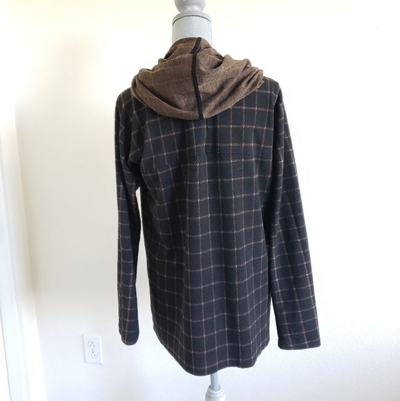 Anthropologie Sanctuary Windowpane Plaid Wrap Sweater Cardigan size Small - Picture 8 of 14